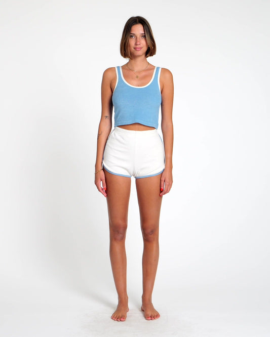 Terry Dolphin Short (Cream/Blue Poppy)