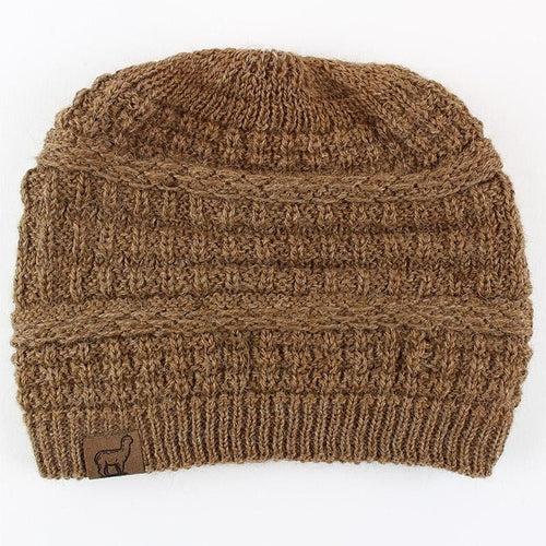 USA Alpaca Slouch Beanie with micro-fleece lining
