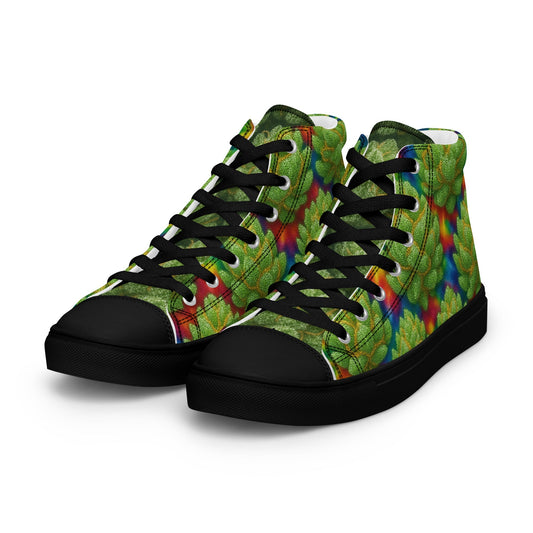 Tie-Dye Men’s high top canvas shoes