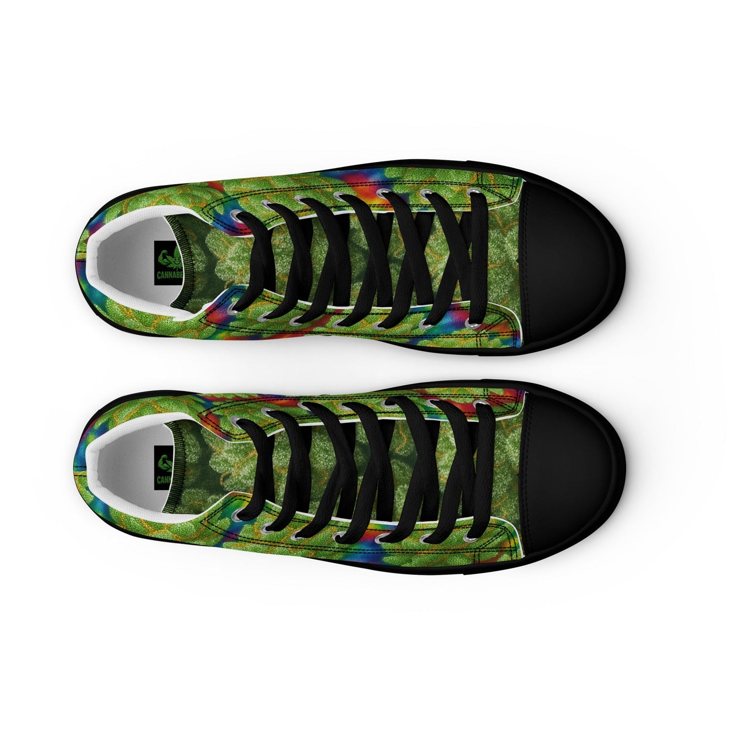 Tie-Dye Men’s high top canvas shoes