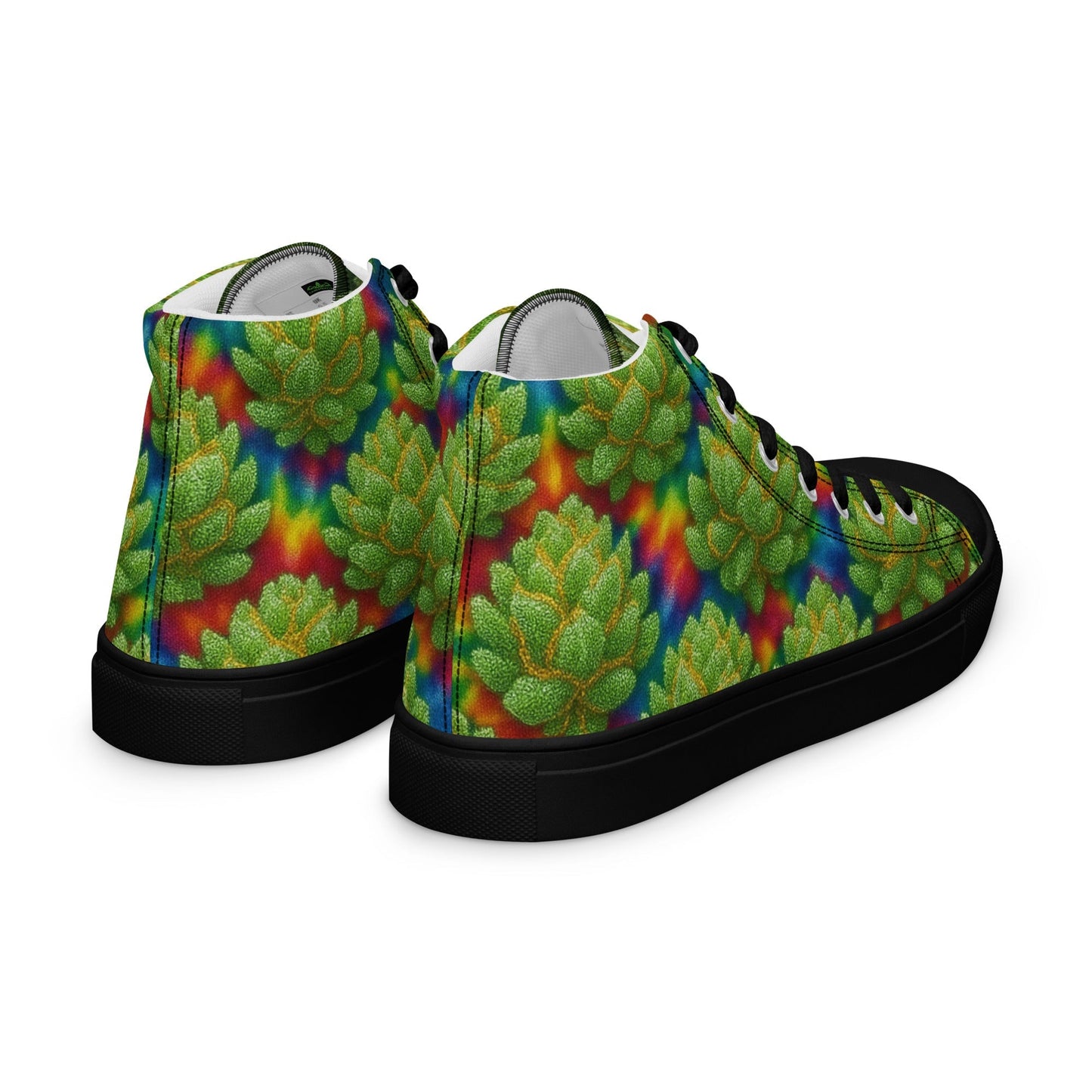 Tie-Dye Men’s high top canvas shoes