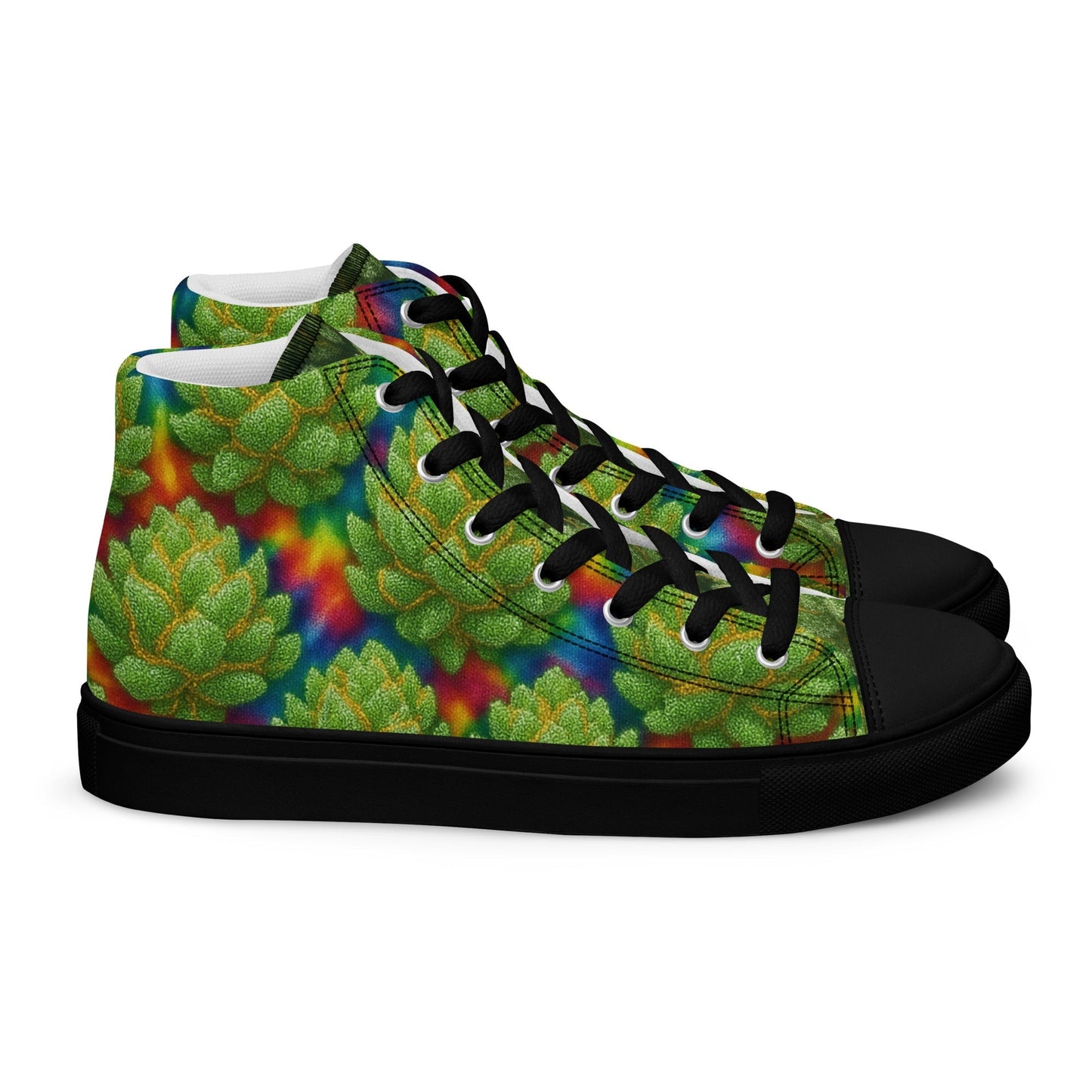Tie-Dye Men’s high top canvas shoes