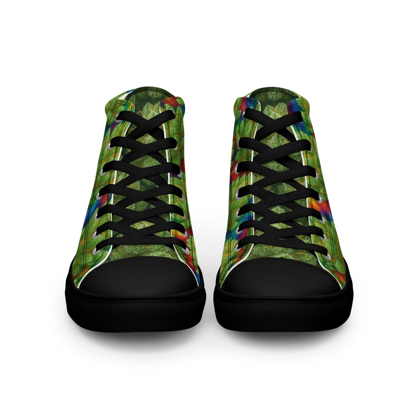Tie-Dye Men’s high top canvas shoes