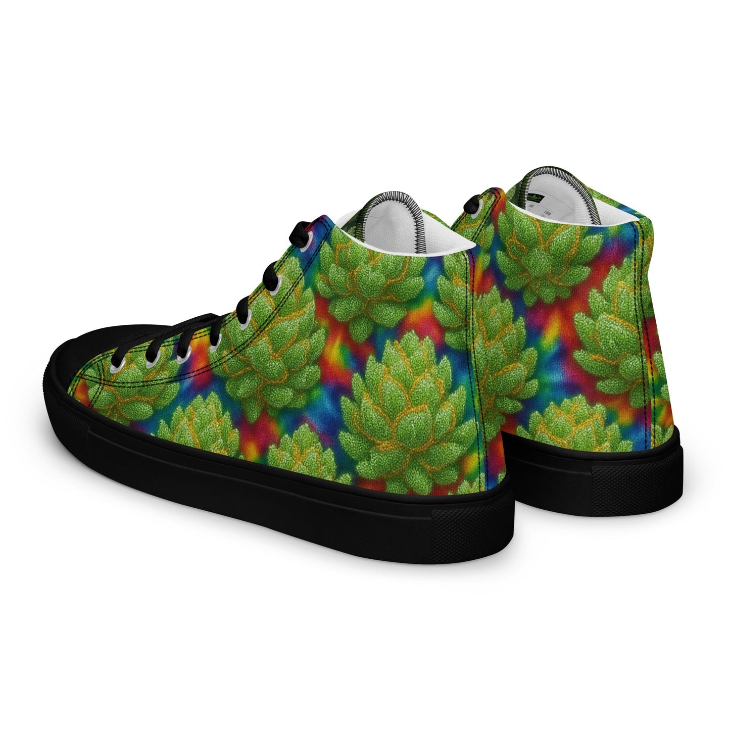Tie-Dye Men’s high top canvas shoes