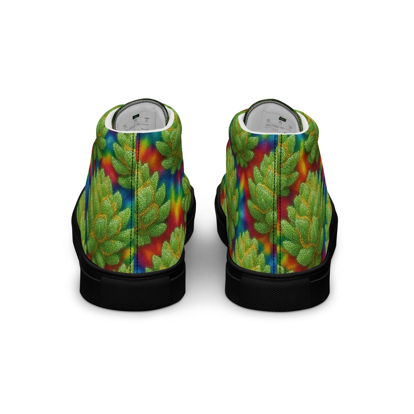 Tie-Dye Men’s high top canvas shoes