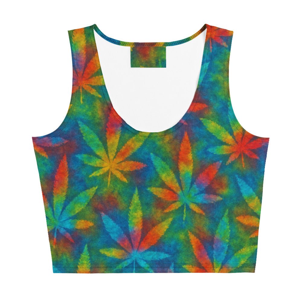 Tie-dye Weed Crop Top