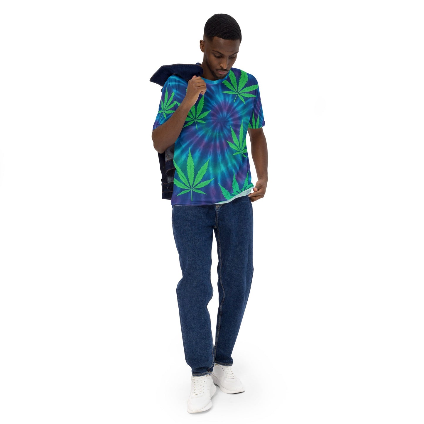 Tie-dye Weed leaves Men's t-shirt