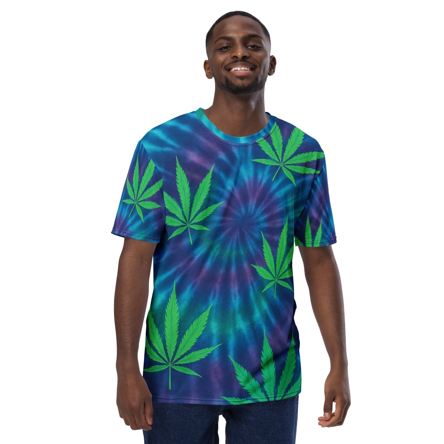 Tie-dye Weed leaves Men's t-shirt