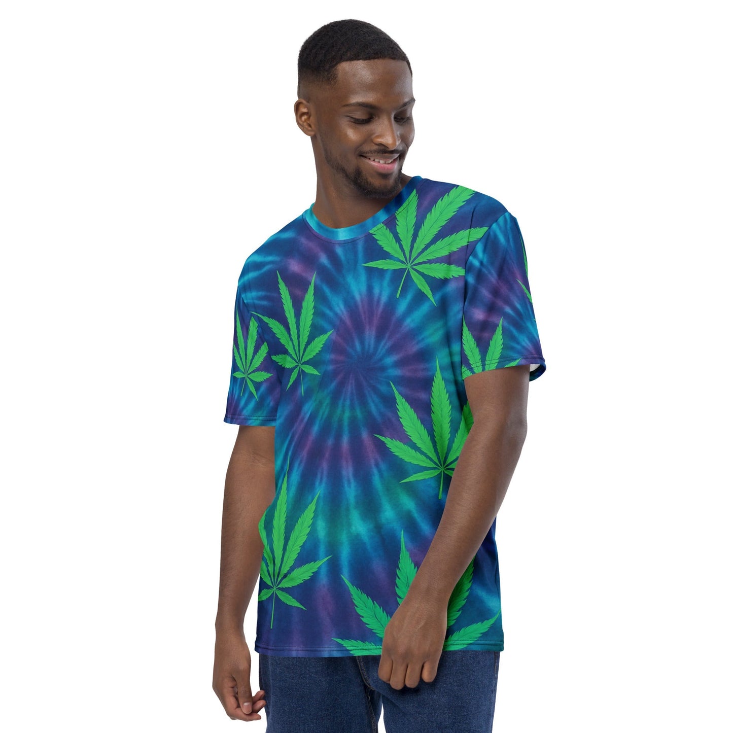 Tie-dye Weed leaves Men's t-shirt