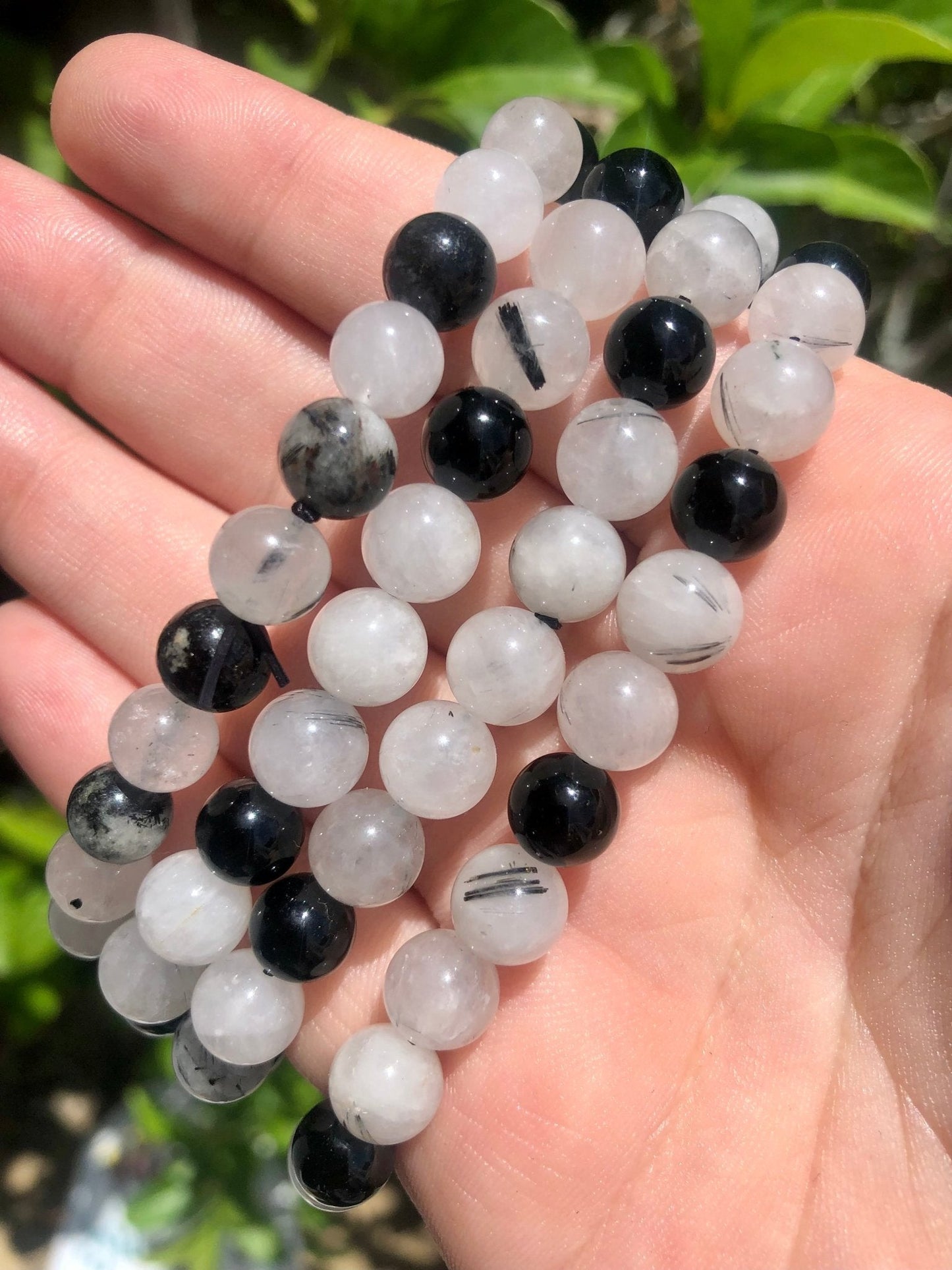 Tourmaline Quartz 8mm Bead Bracelet – Protection & Balance