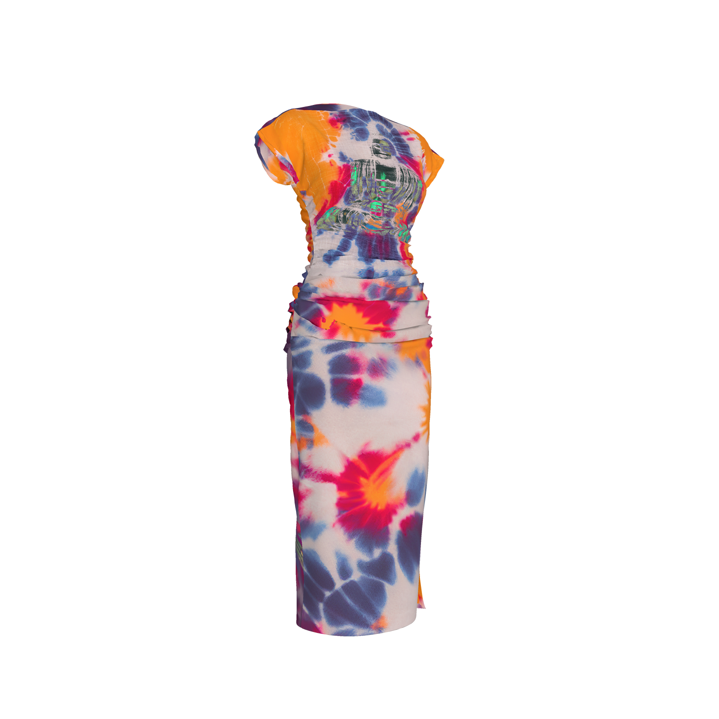 Buddha Lotus Sanskrit Tye Dye Bamboo Tencel Dress