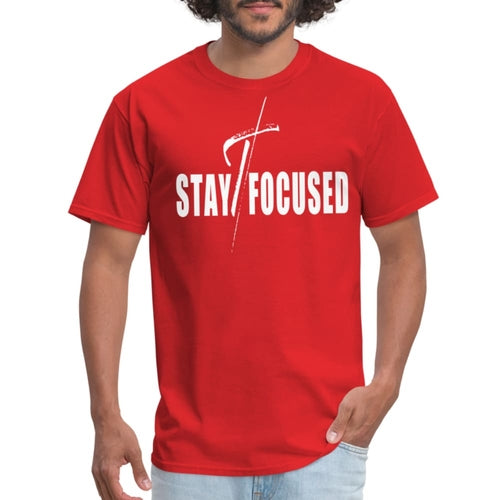 Men's Lightweight Moisture-Wicking Stay Focused Motivational T-Shirt