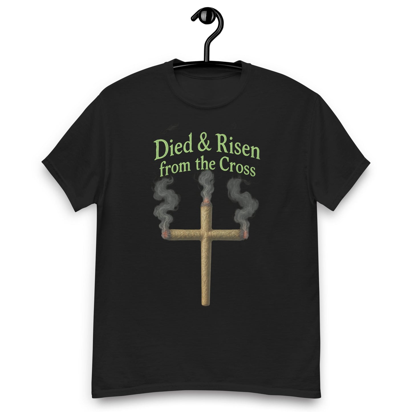 Died & Risen Tee – Cross Joint Graphic Shirt for 420 Vibes