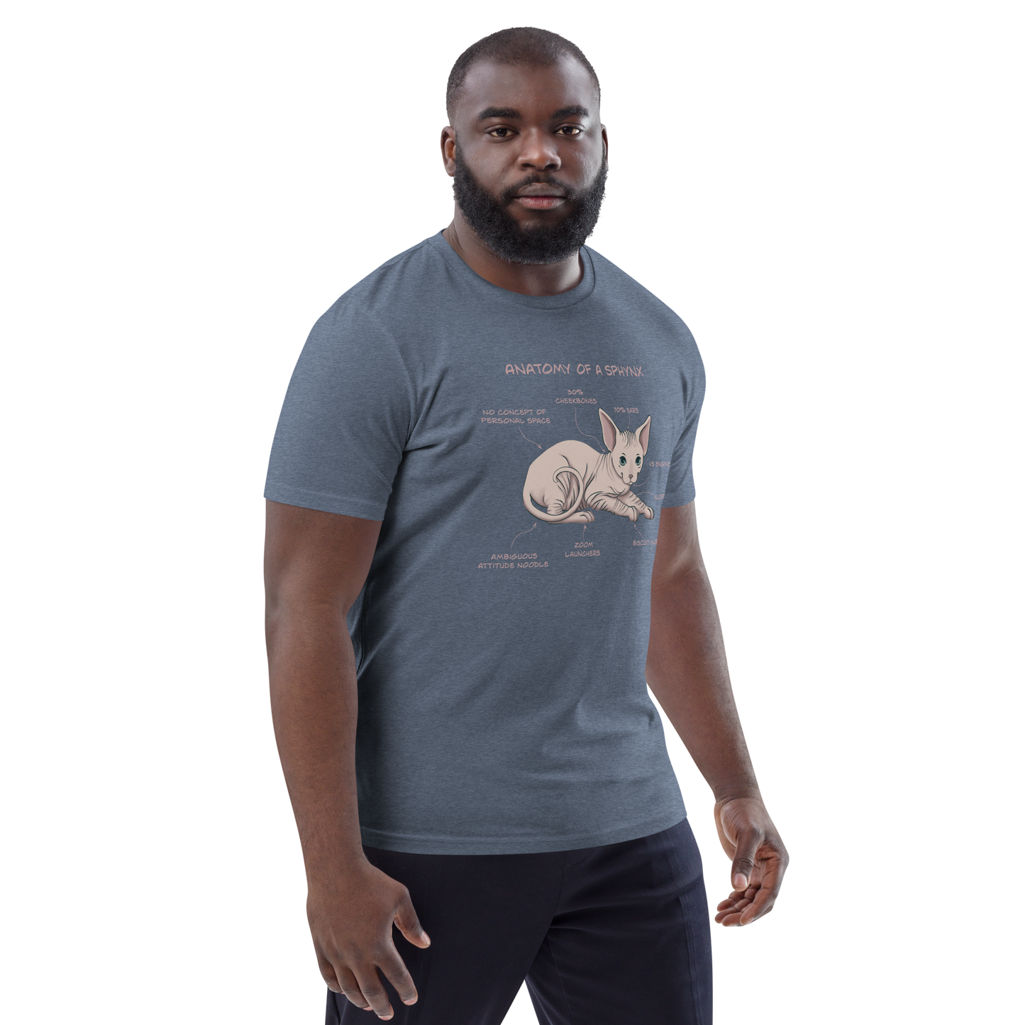 "ANATOMY OF A SPHYNX" UNISEX ORGANIC TEE