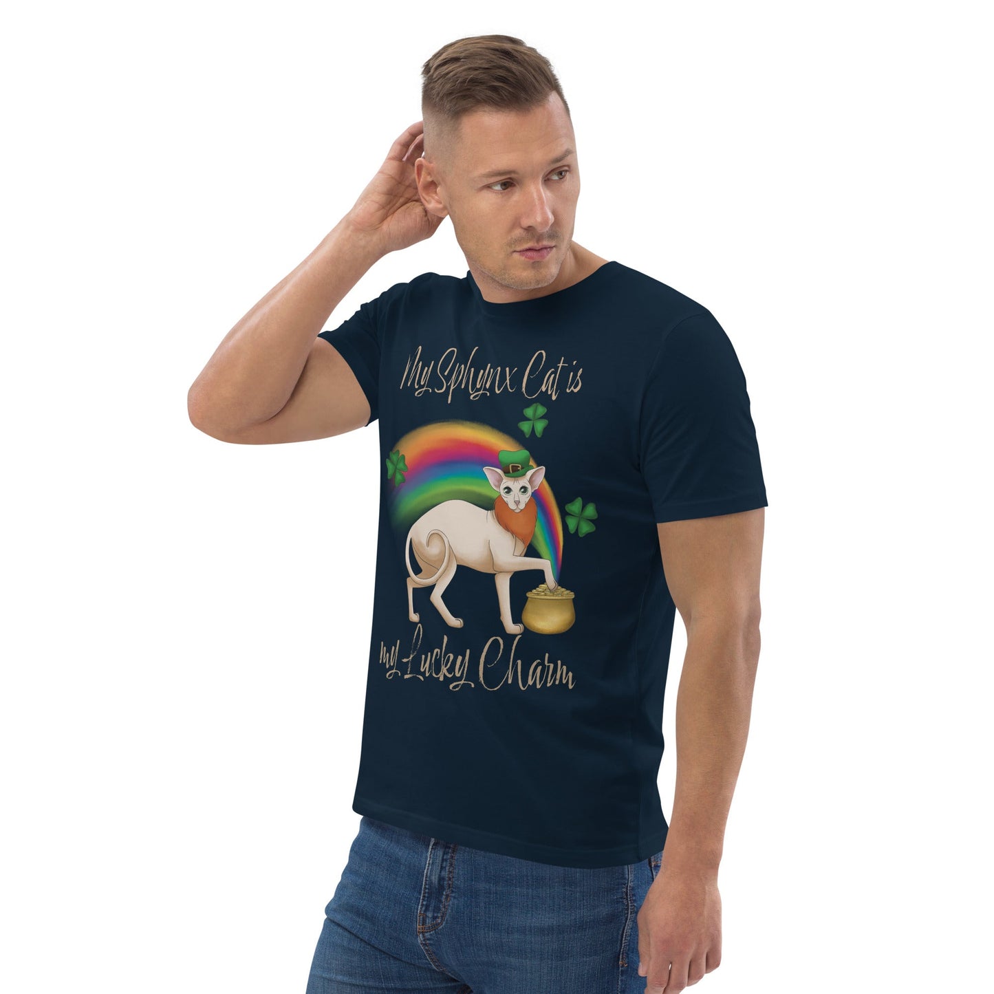 "MY SPHYNX IS MY LUCKY CHARM" UNISEX ECO TEE