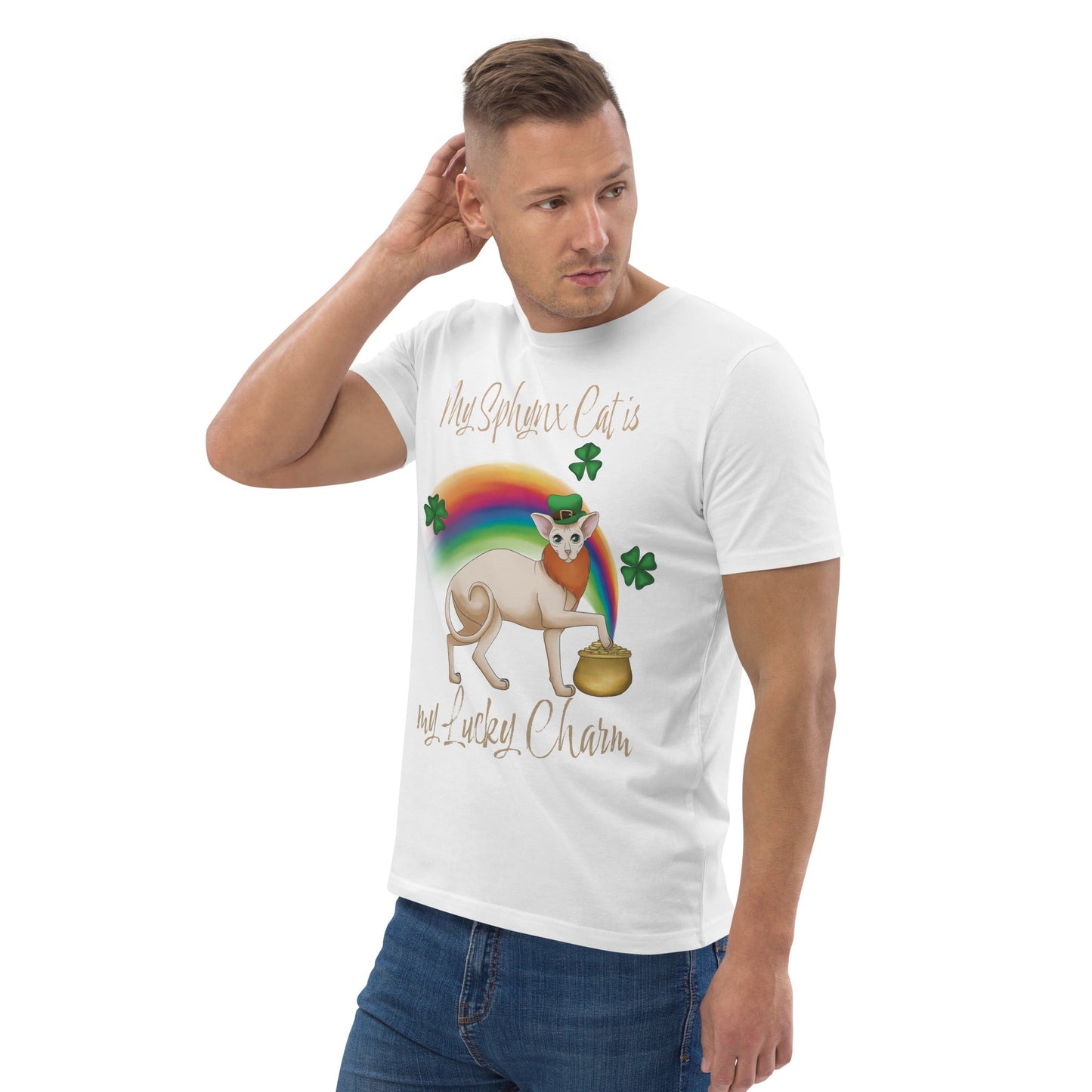 "MY SPHYNX IS MY LUCKY CHARM" UNISEX ECO TEE