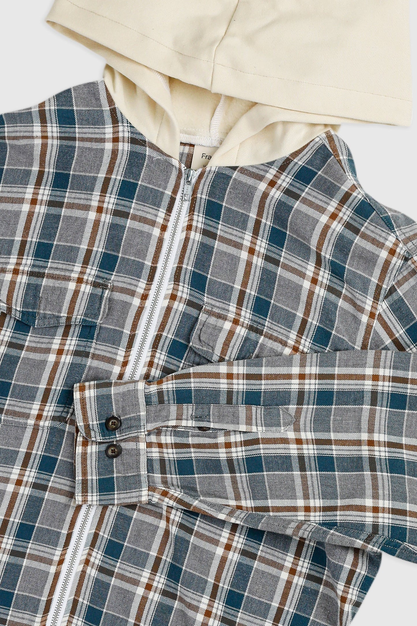Unisex Rework Hooded Flannel - M