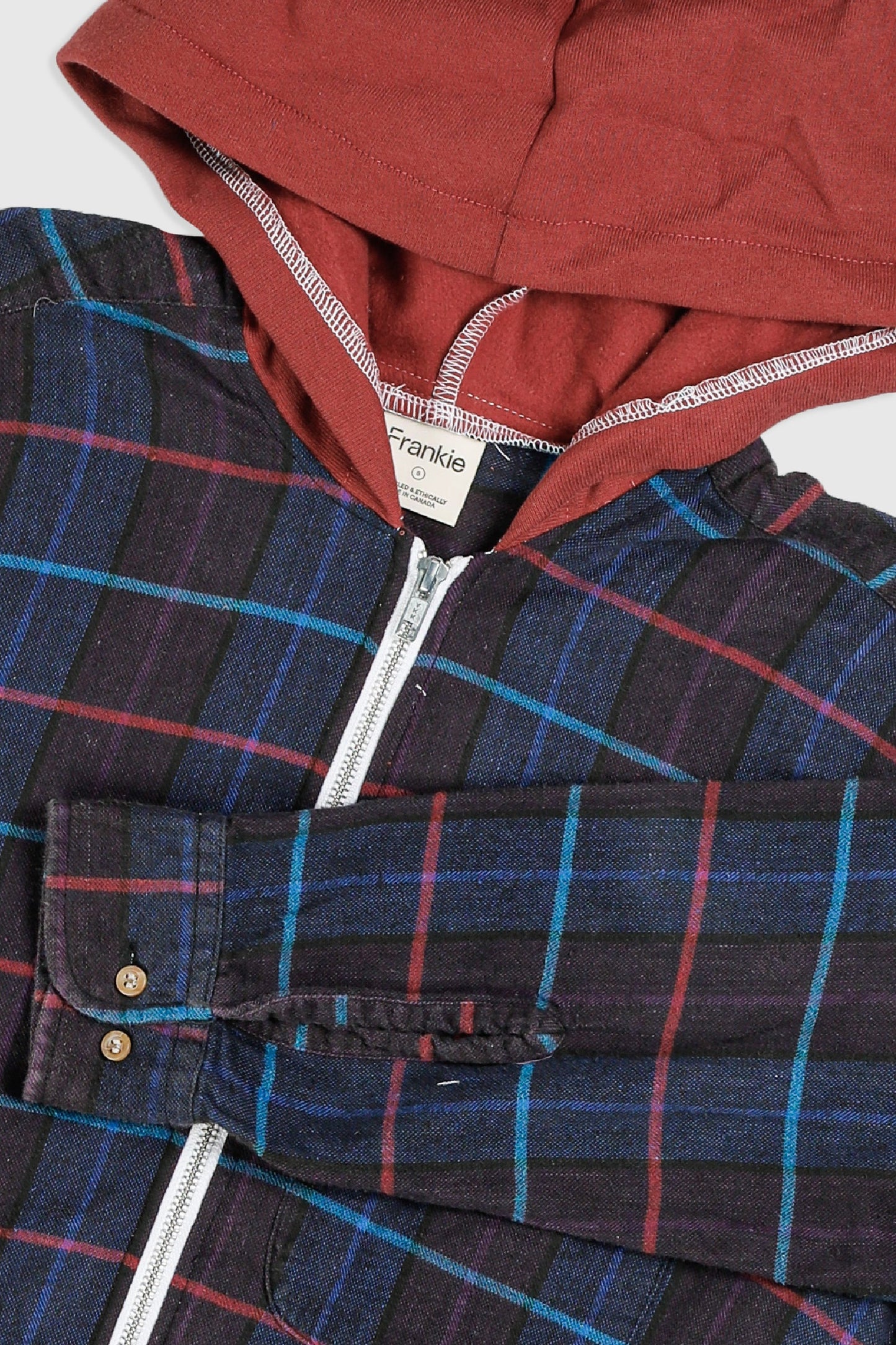 Unisex Rework Hooded Flannel - S