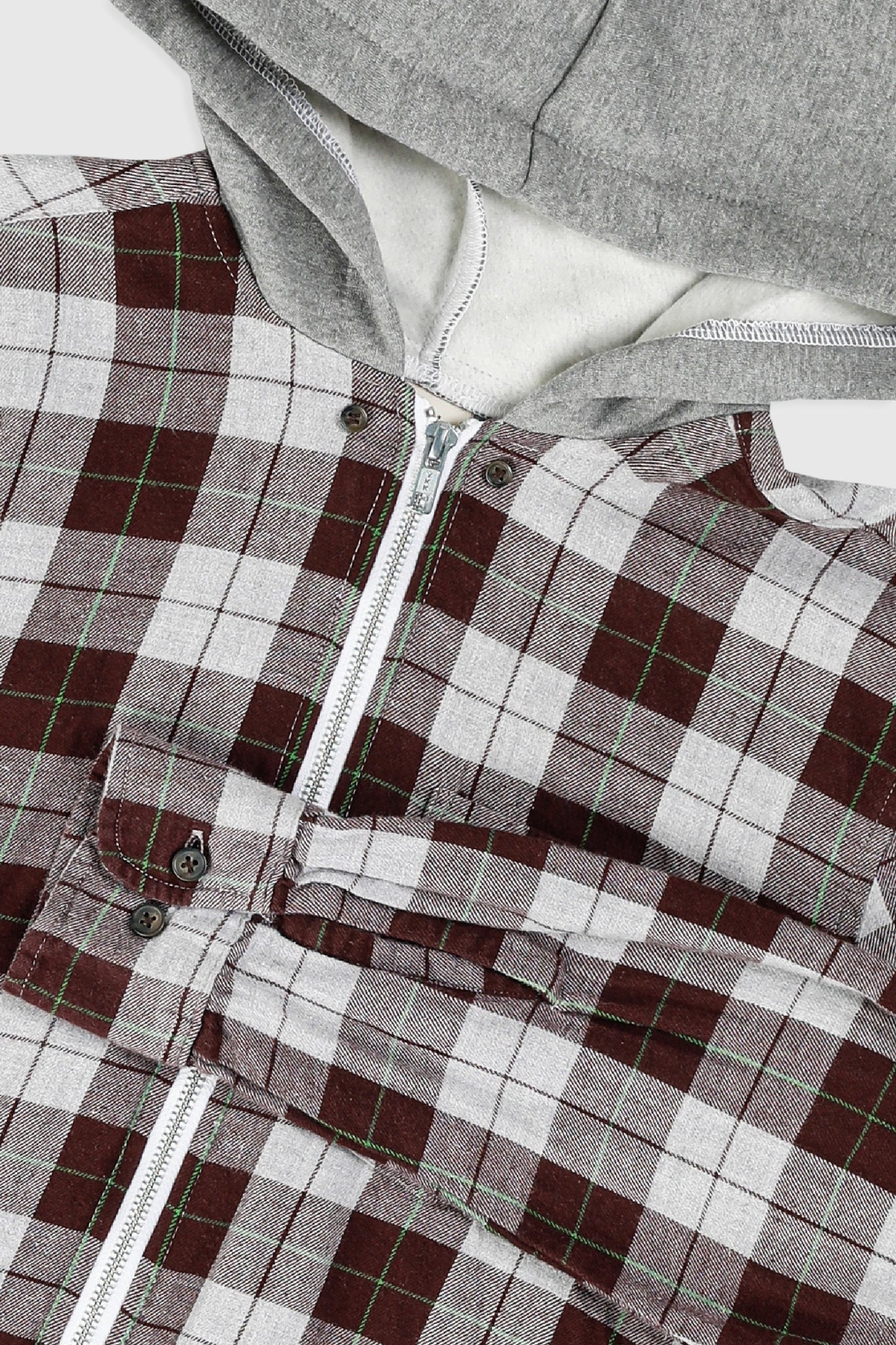 Unisex Rework Hooded Flannel - S