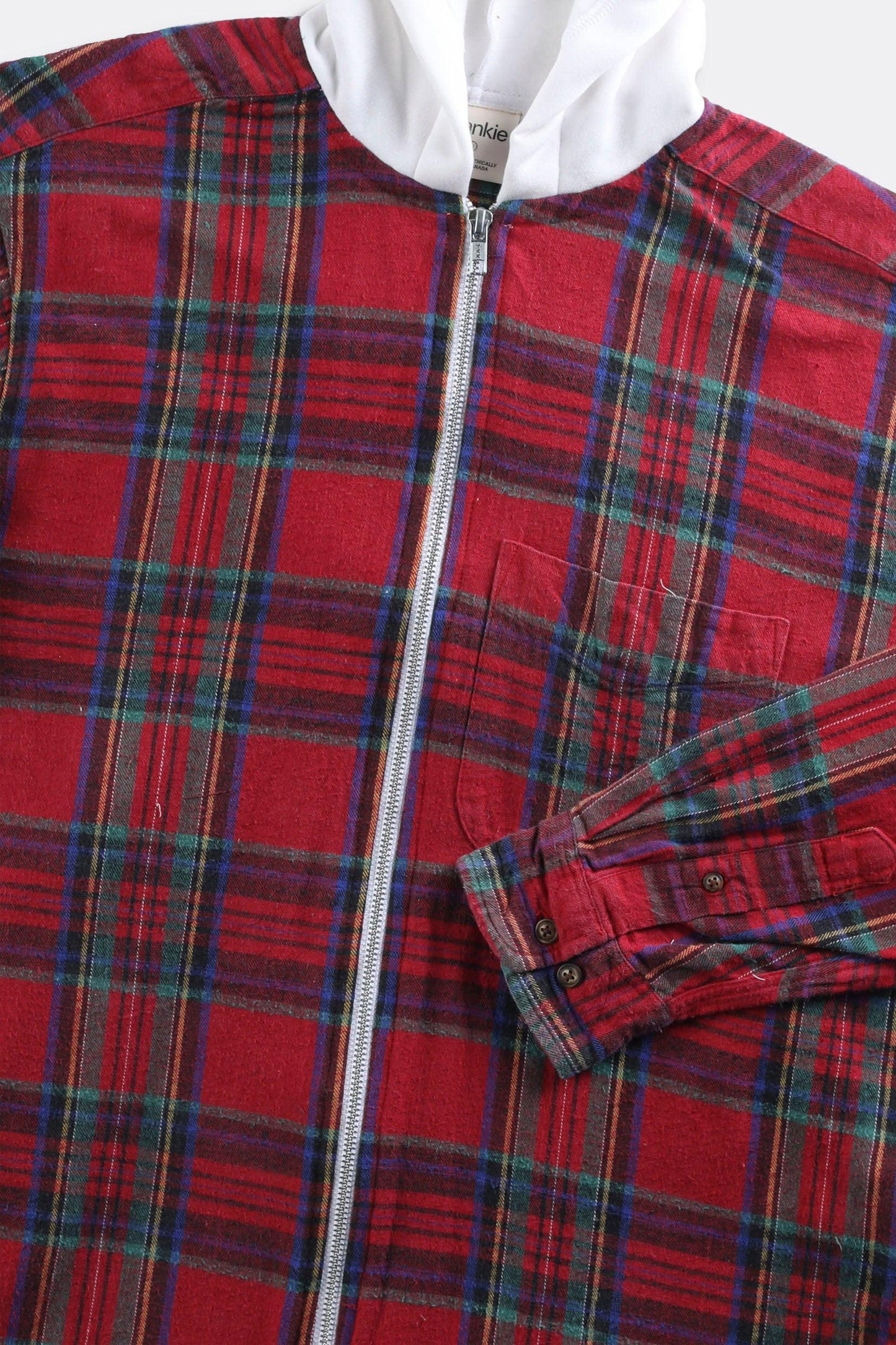 Unisex Rework Hooded Flannel - Women-M, Men-S