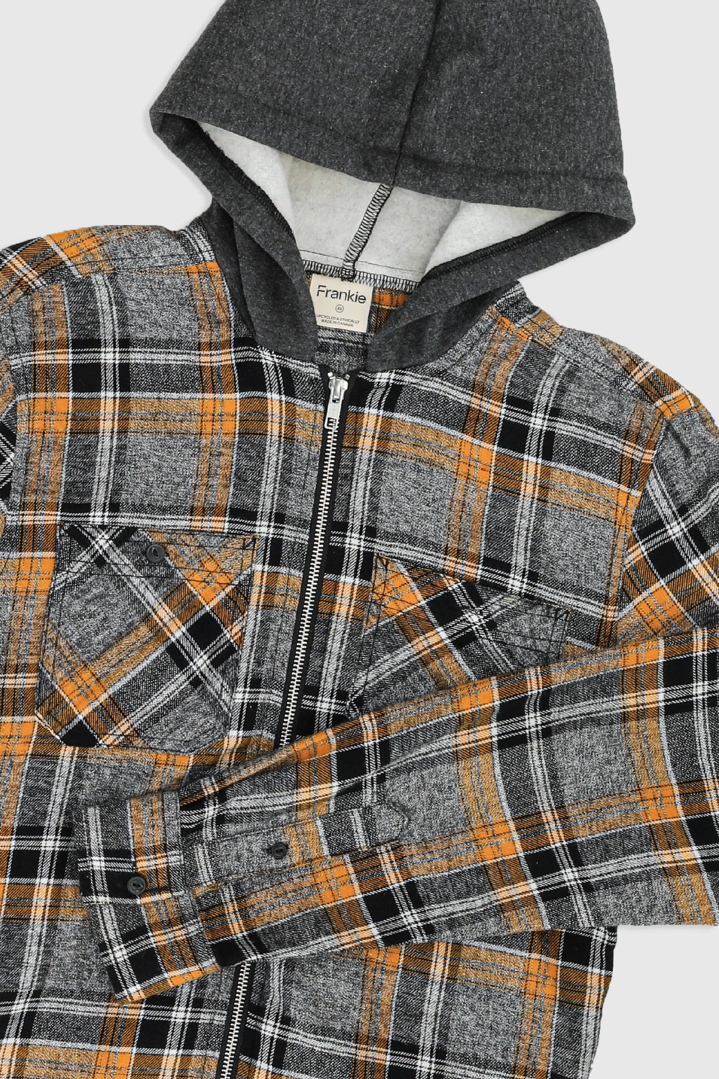 Unisex Rework Hooded Flannel - XS