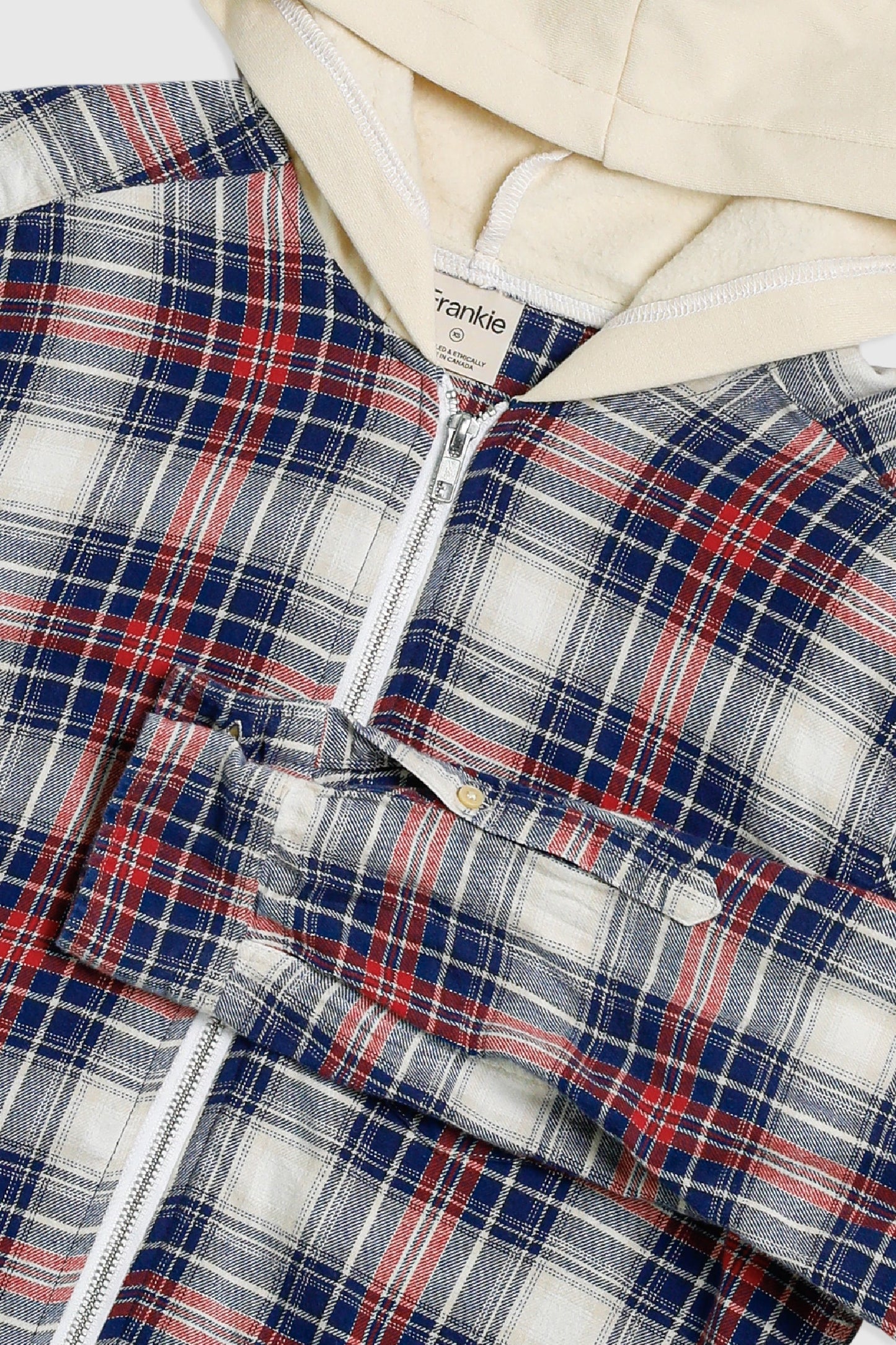 Unisex Rework Hooded Flannel - XS