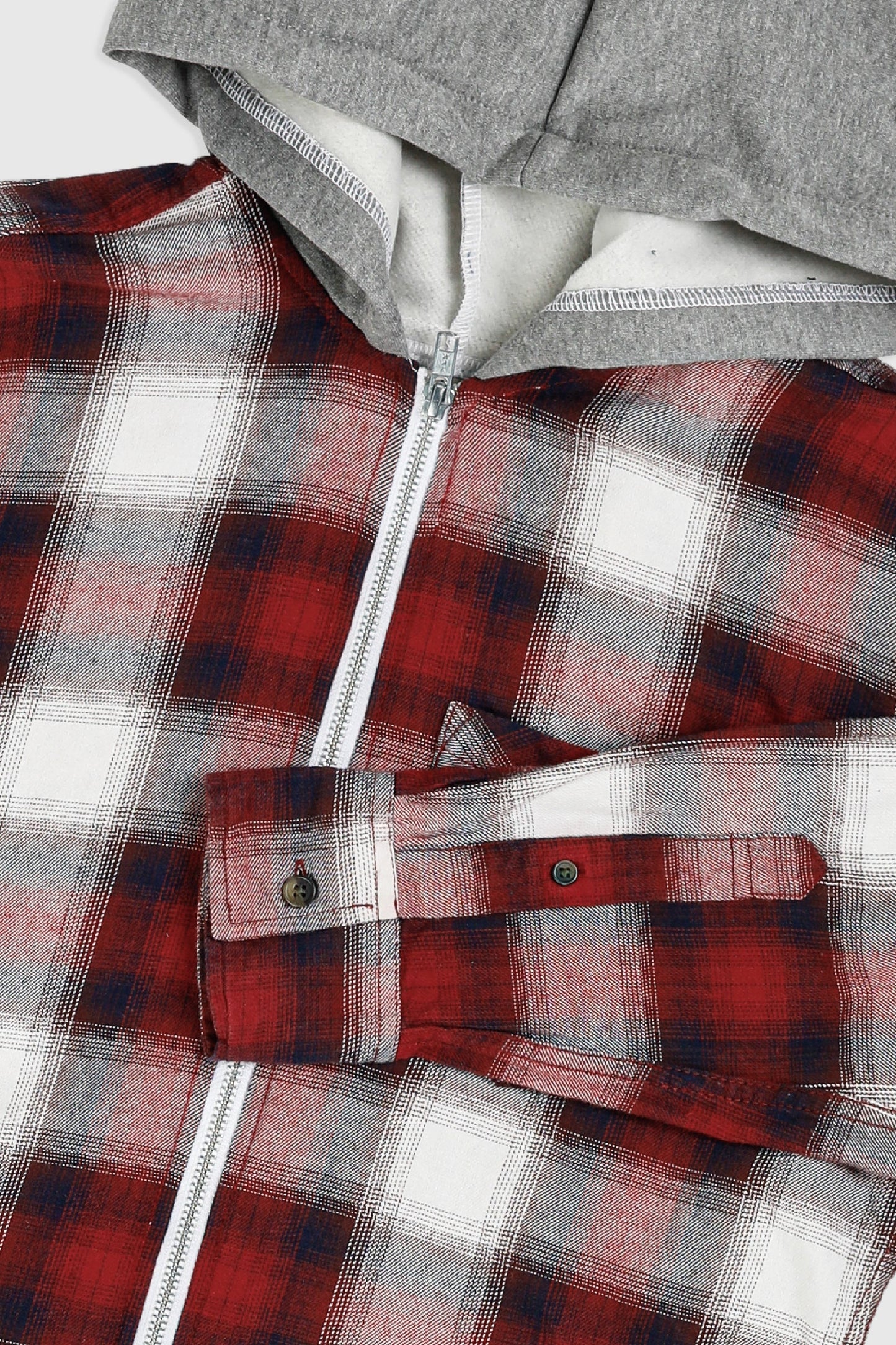 Unisex Rework Hooded Flannel - XS