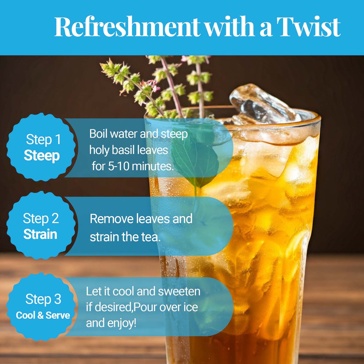 Akshit Dried Tulsi / Holy Basil Leaves | Tulsi Tea | Holy Basil Tea-2.6oz