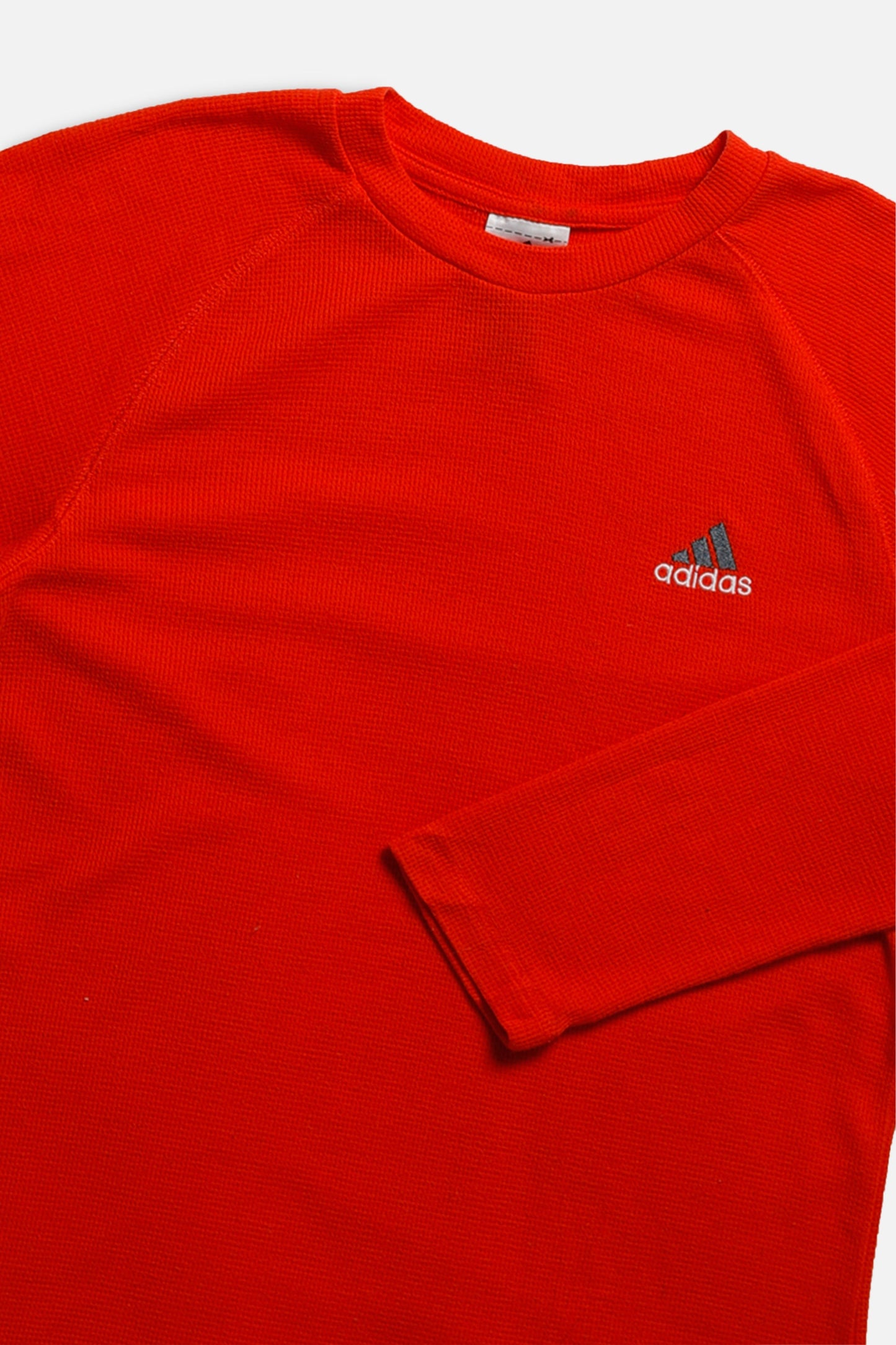 Vintage Adidas Long Sleeve Waffle Knit Tee - Women's S