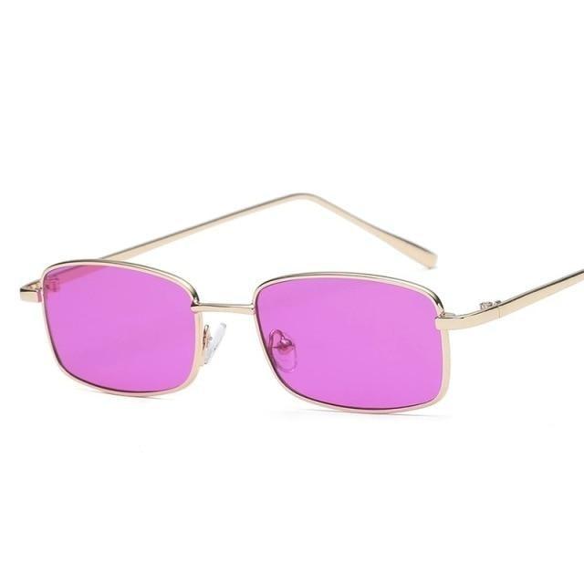 Vintage Slender Square Sunglasses Classic Small Frame New Square Shape  Sunglasses For Men In High-quality Metal Frame Sunglasses For Men New Vintage Sunglasses