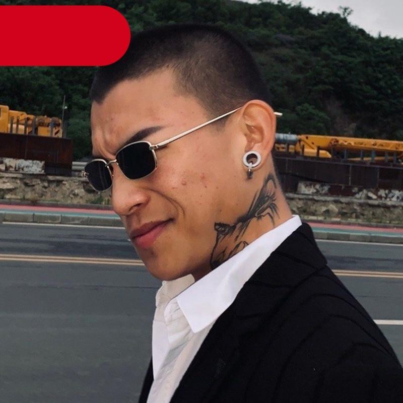 Vintage Slender Square Sunglasses Classic Small Frame New Square Shape  Sunglasses For Men In High-quality Metal Frame Sunglasses For Men New Vintage Sunglasses