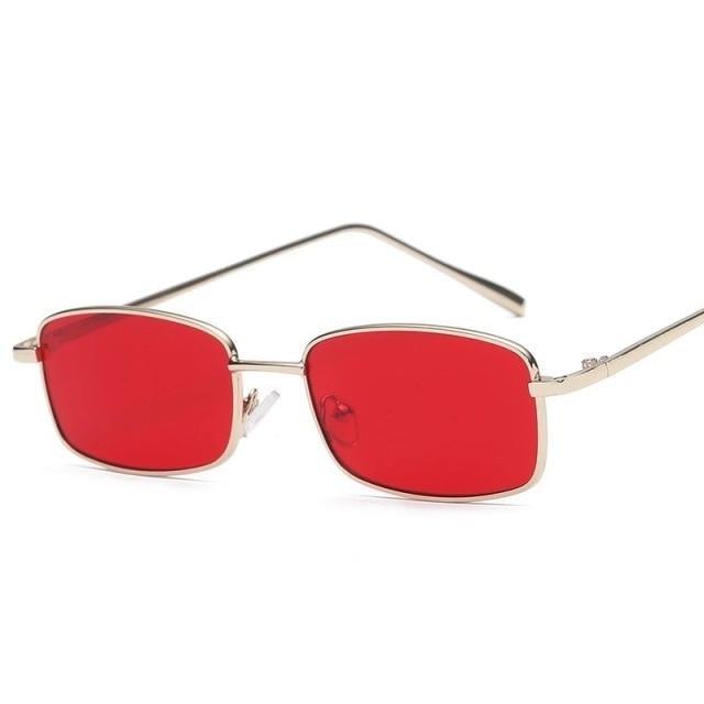 Vintage Slender Square Sunglasses Classic Small Frame New Square Shape  Sunglasses For Men In High-quality Metal Frame Sunglasses For Men New Vintage Sunglasses