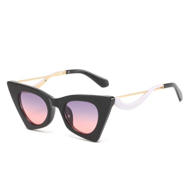 Vintage Square Cat Eye Sunglasses Women Retro Trendy Cat eye Sunglasses Classic Fashionable , Decent Personality & Wind Sunglasses In Retro Box Trending Street Style Sunglasses For Men & Women