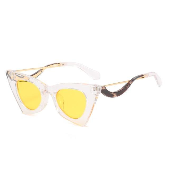 Vintage Square Cat Eye Sunglasses Women Retro Trendy Cat eye Sunglasses Classic Fashionable , Decent Personality & Wind Sunglasses In Retro Box Trending Street Style Sunglasses For Men & Women