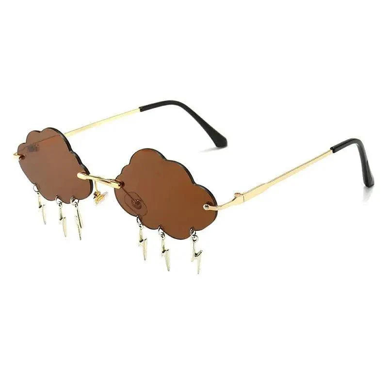 Vintage Women Rimless Sunglasses Retro Style Glasses For Summer Cloud Shaped Style Excellent Gift For Girls