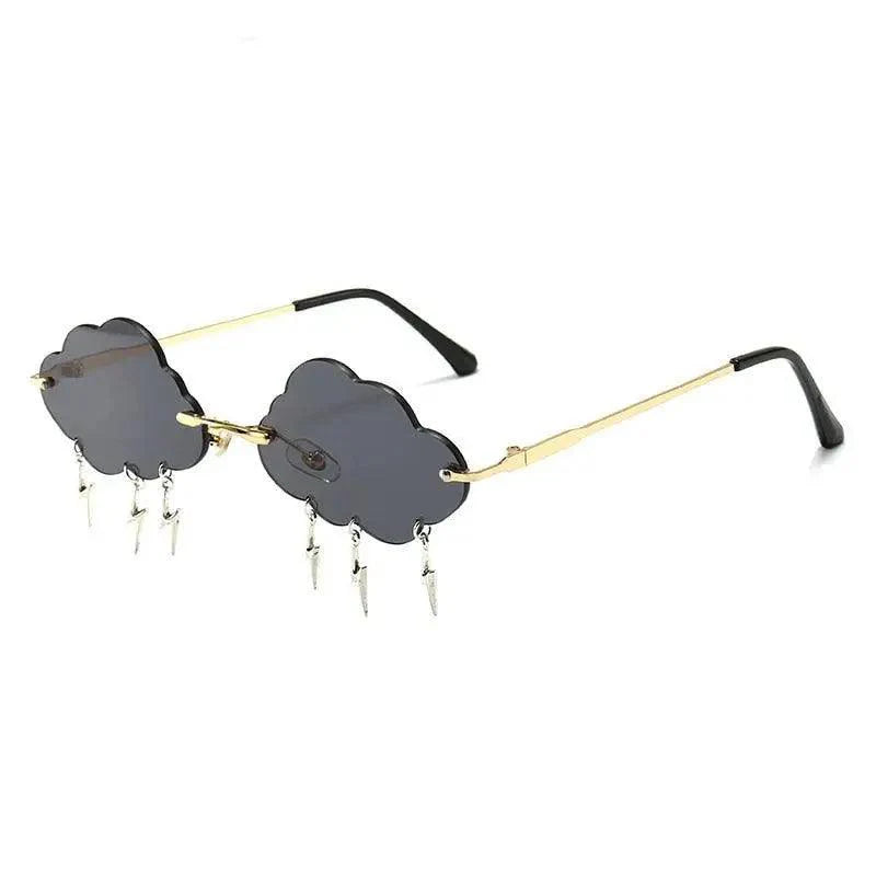 Vintage Women Rimless Sunglasses Retro Style Glasses For Summer Cloud Shaped Style Excellent Gift For Girls