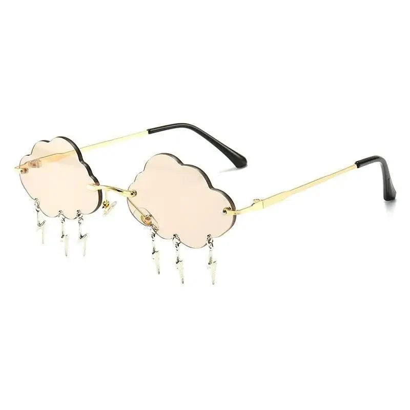 Vintage Women Rimless Sunglasses Retro Style Glasses For Summer Cloud Shaped Style Excellent Gift For Girls