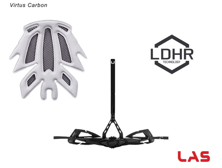 LAS Virtus Carbon Cycling Helmet - White/Carbon
