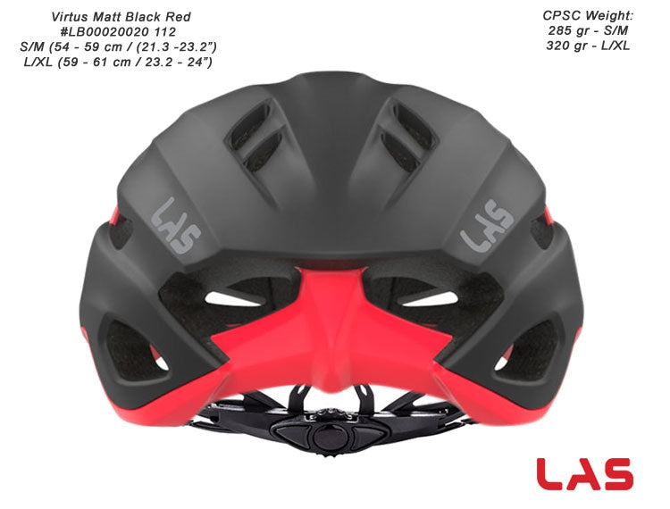 LAS Virtus Cycling Helmet - Black/Red