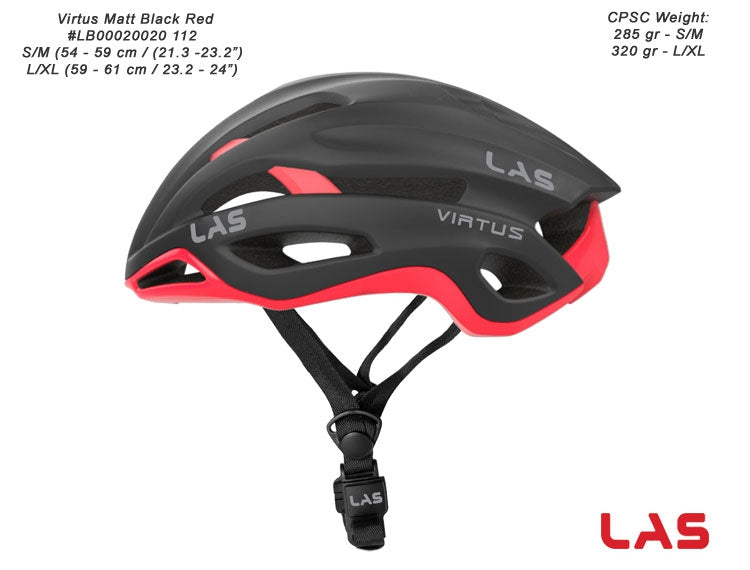 LAS Virtus Cycling Helmet - Black/Red