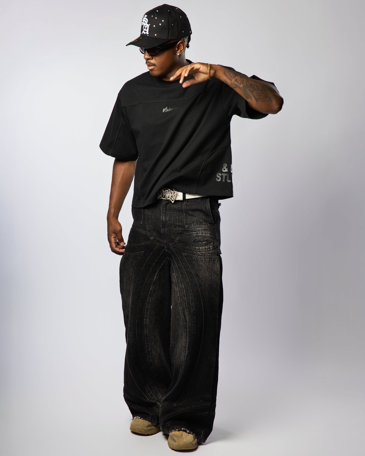 VISIONARY “BARBWIRE ” BELTS ( WHITE)