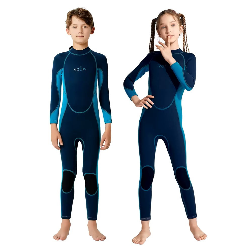 Kids 3mm Neoprene Full Wetsuit with Back Zipper