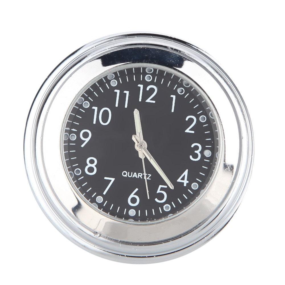 Waterproof Motorcycle Handlebar Mount Quartz Clock Motorcycle Handlebar Motorcycle Handlebar Clock Motorcycle Modification Handlebar Mount Waterproof Quartz Clock Watch Accessories Watch Aluminum Luminous Clock Moto Black Accessories