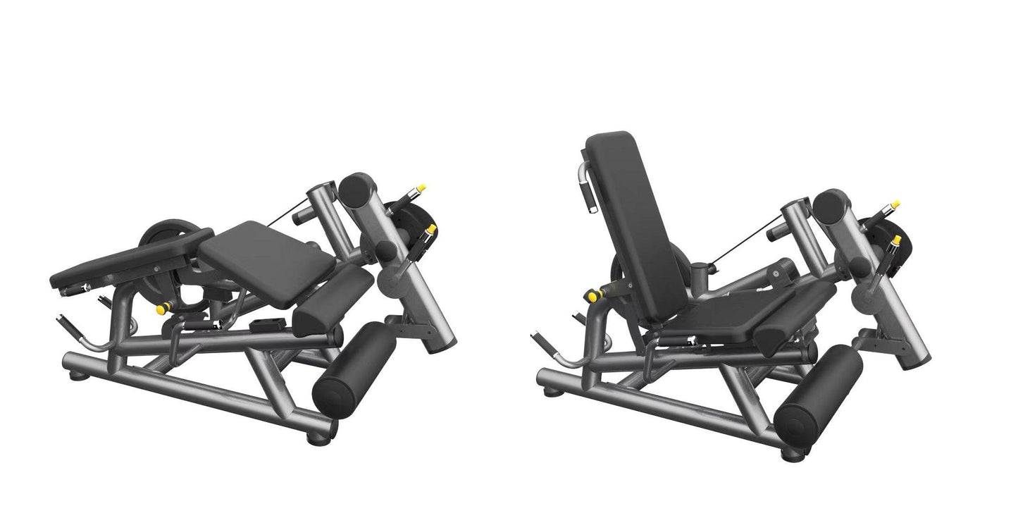 Pro Strength Leg Extension / Prone Leg Curl Combo - Muscle D Fitness - Plate Loaded Quad & Hamstring Machine