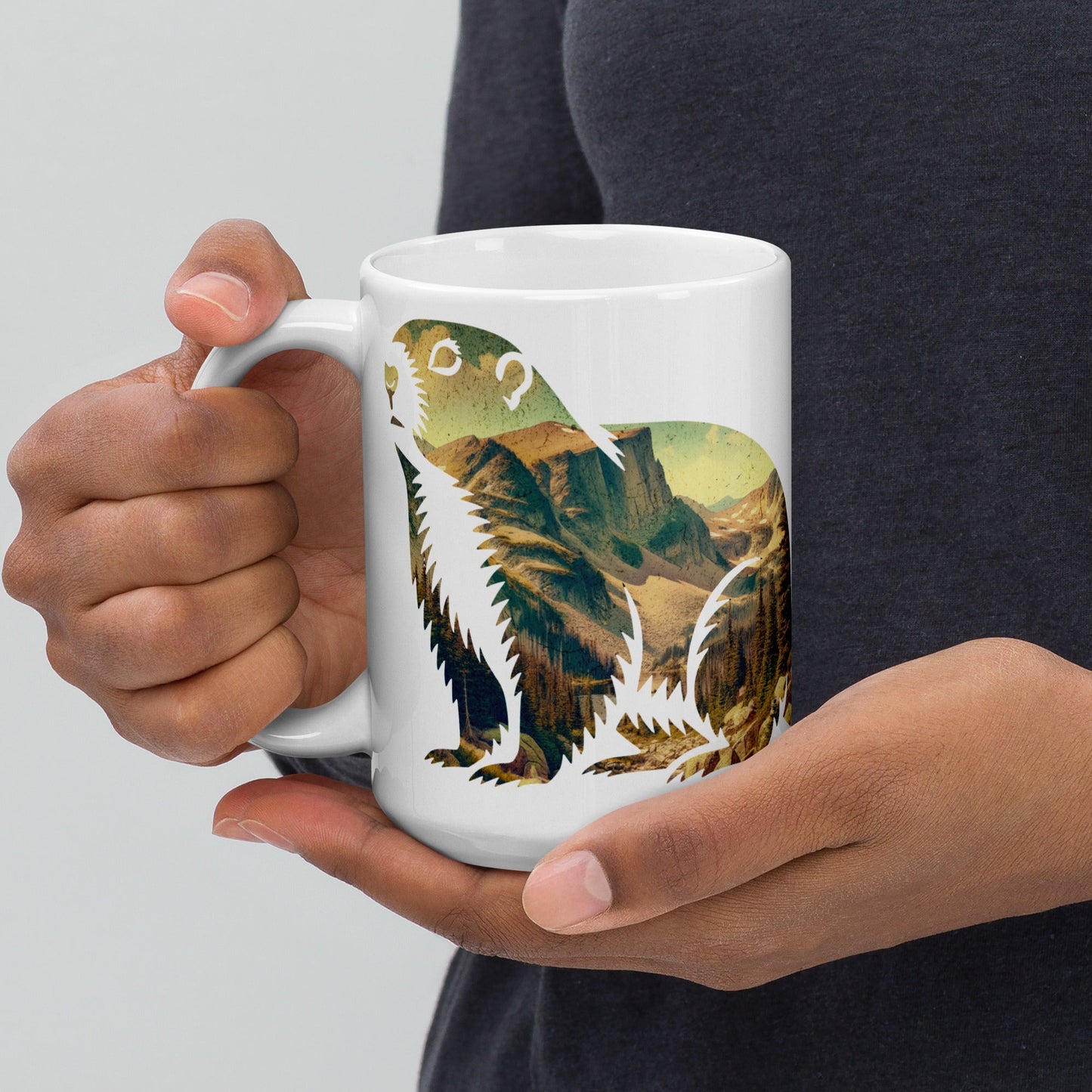 Rocky Mountain National Park Marmot Mug 11oz, 15oz, and 20oz, Mega Mug