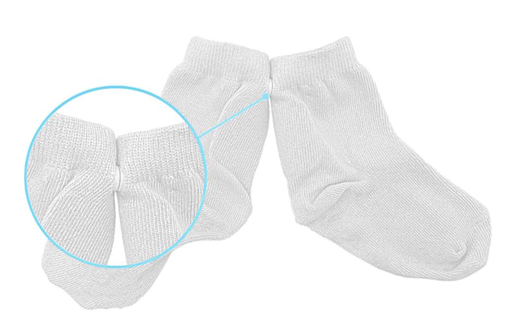 White Never Slip Socks - Single Pair