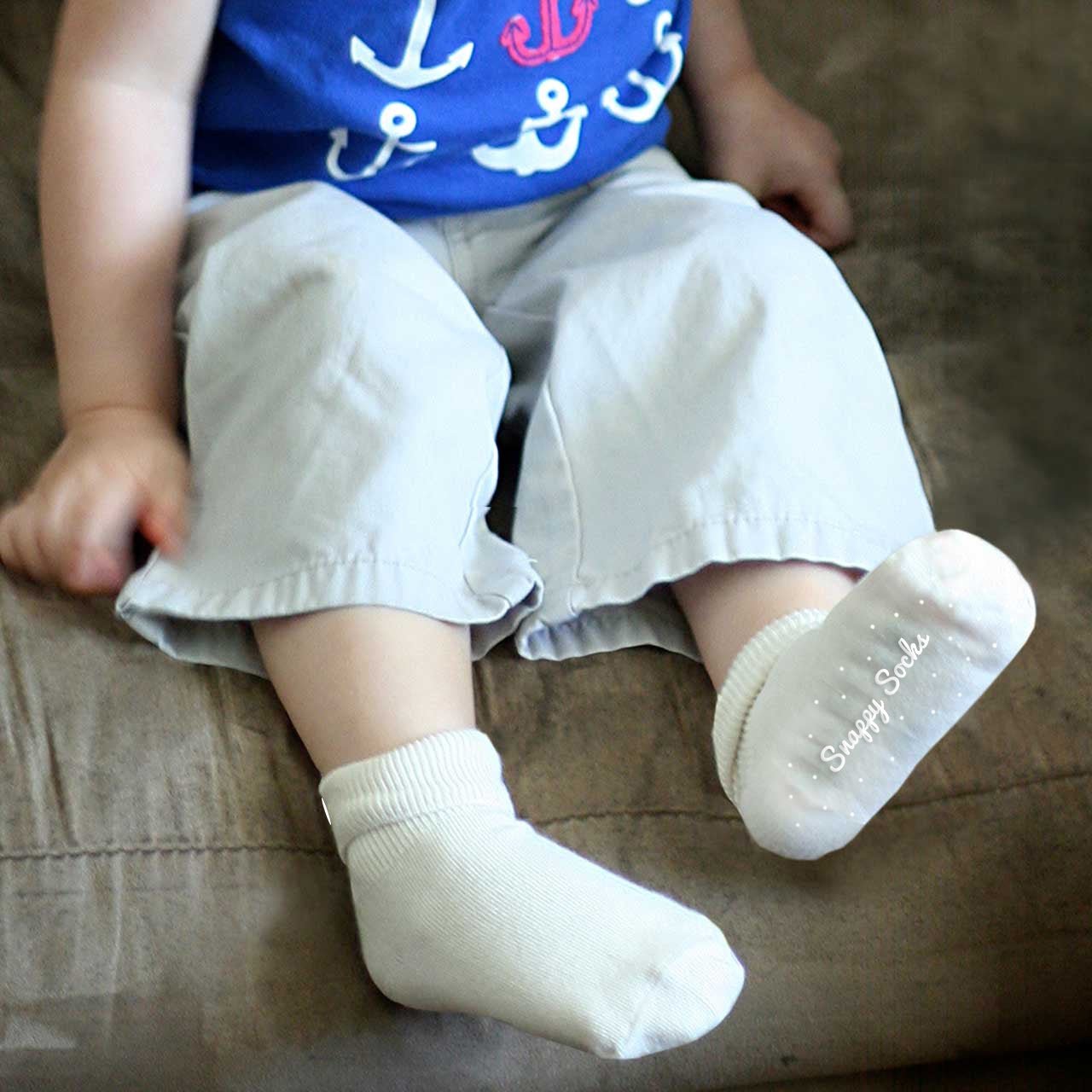 White Never Slip Socks - Single Pair
