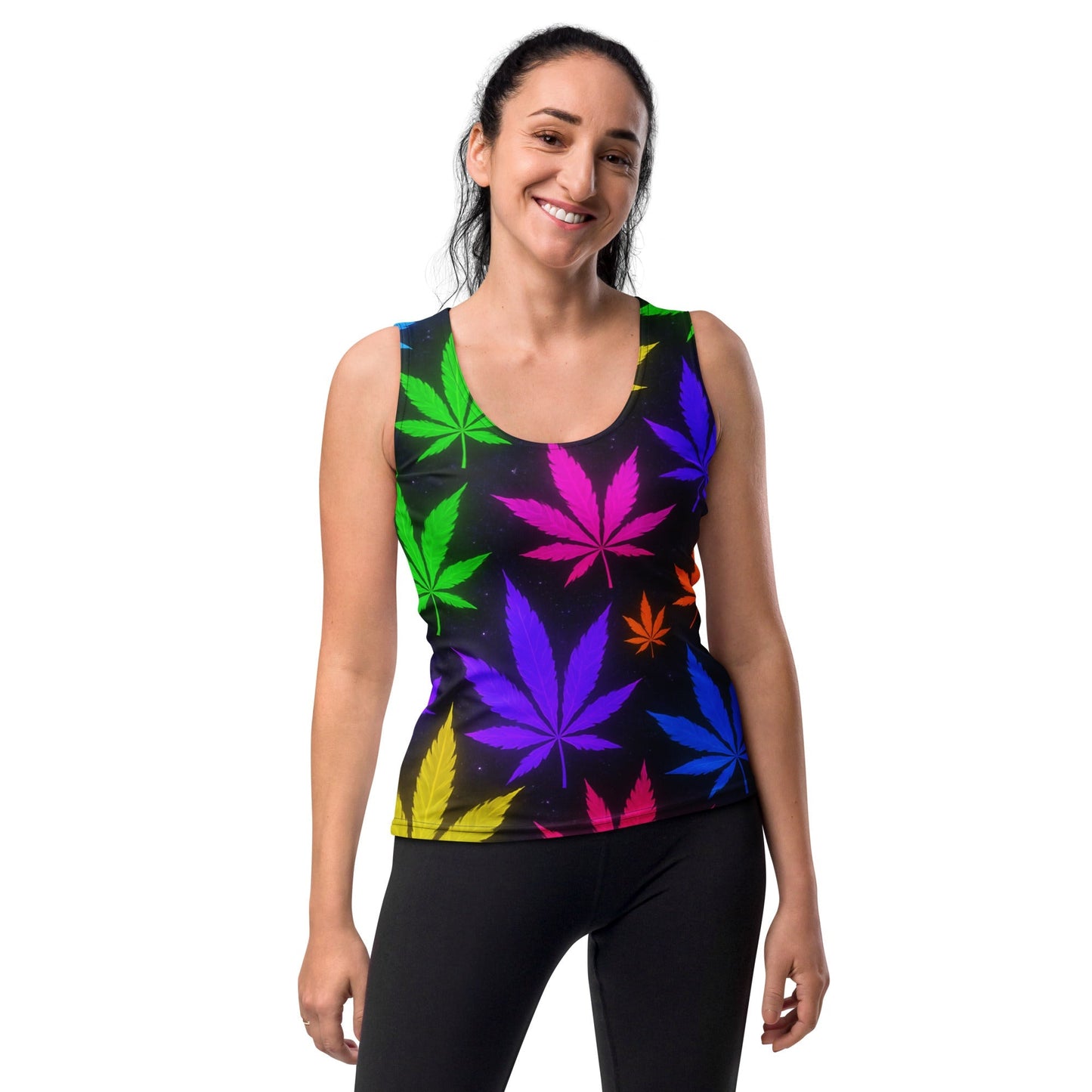 Woman's Galaxy Weed Tank Top