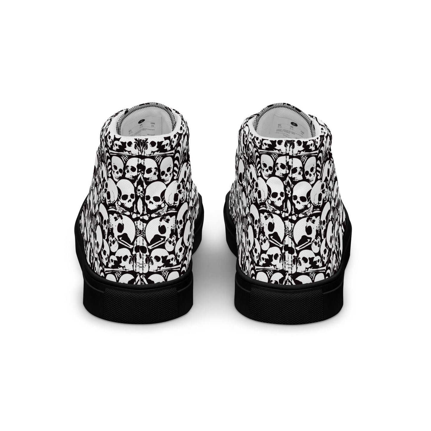 Skull and Bones Ossuary Women’s High Top Canvas Shoes