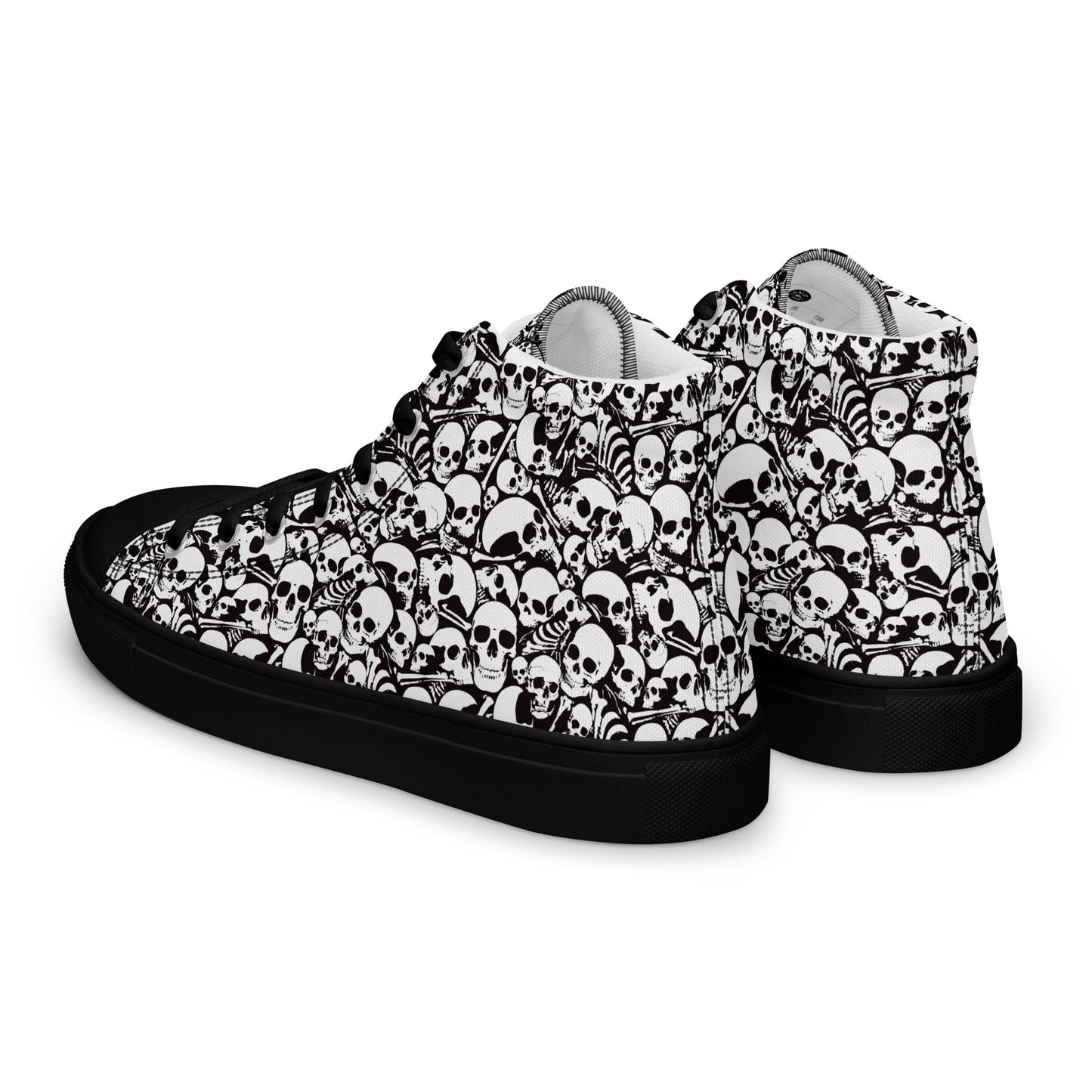 Skull and Bones Ossuary Women’s High Top Canvas Shoes